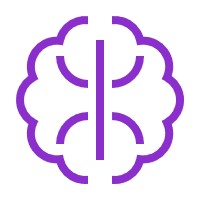 Cartoon Minimalistic Brain Icon